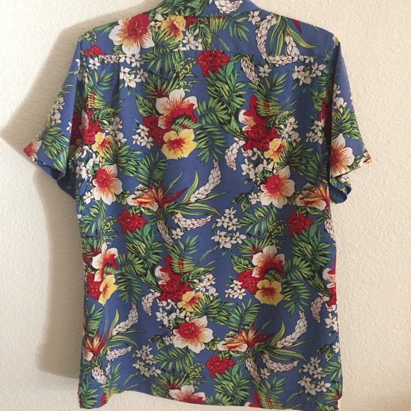 Men's CREMIEUX Hawaiian Single Pocket Button Down Shirt - Picture 15 of 15